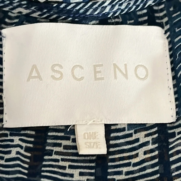 Asceno 100% Silk Sheer Kaftan Style Top - One Size - Picture 5 of 7